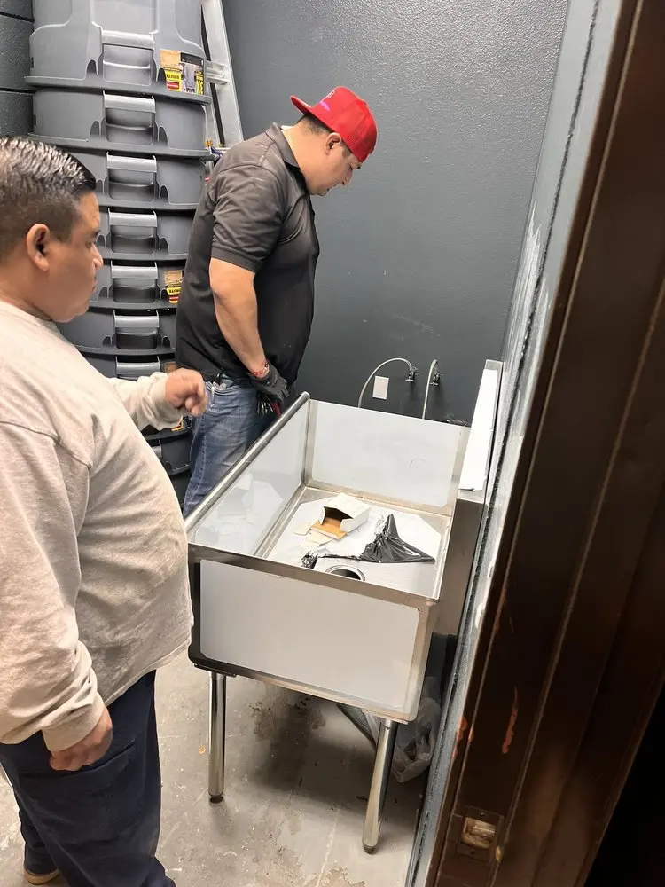 Commercial plumbing and sink installation in Dominion