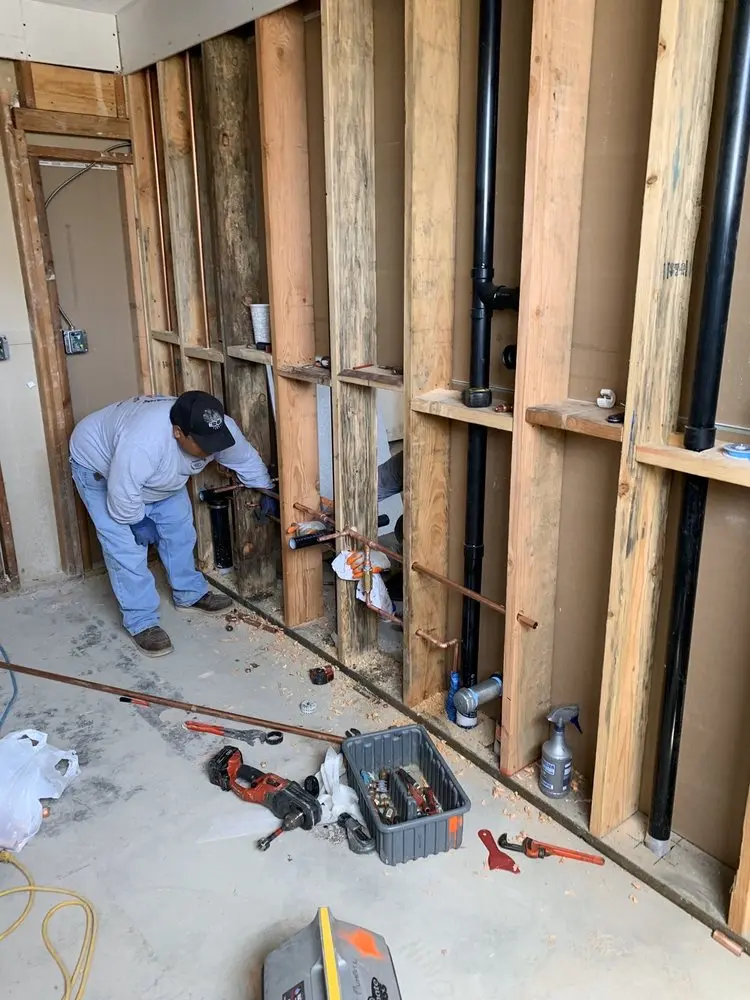 Commercial rough-in plumbing for Gas Line Repair in Dominion